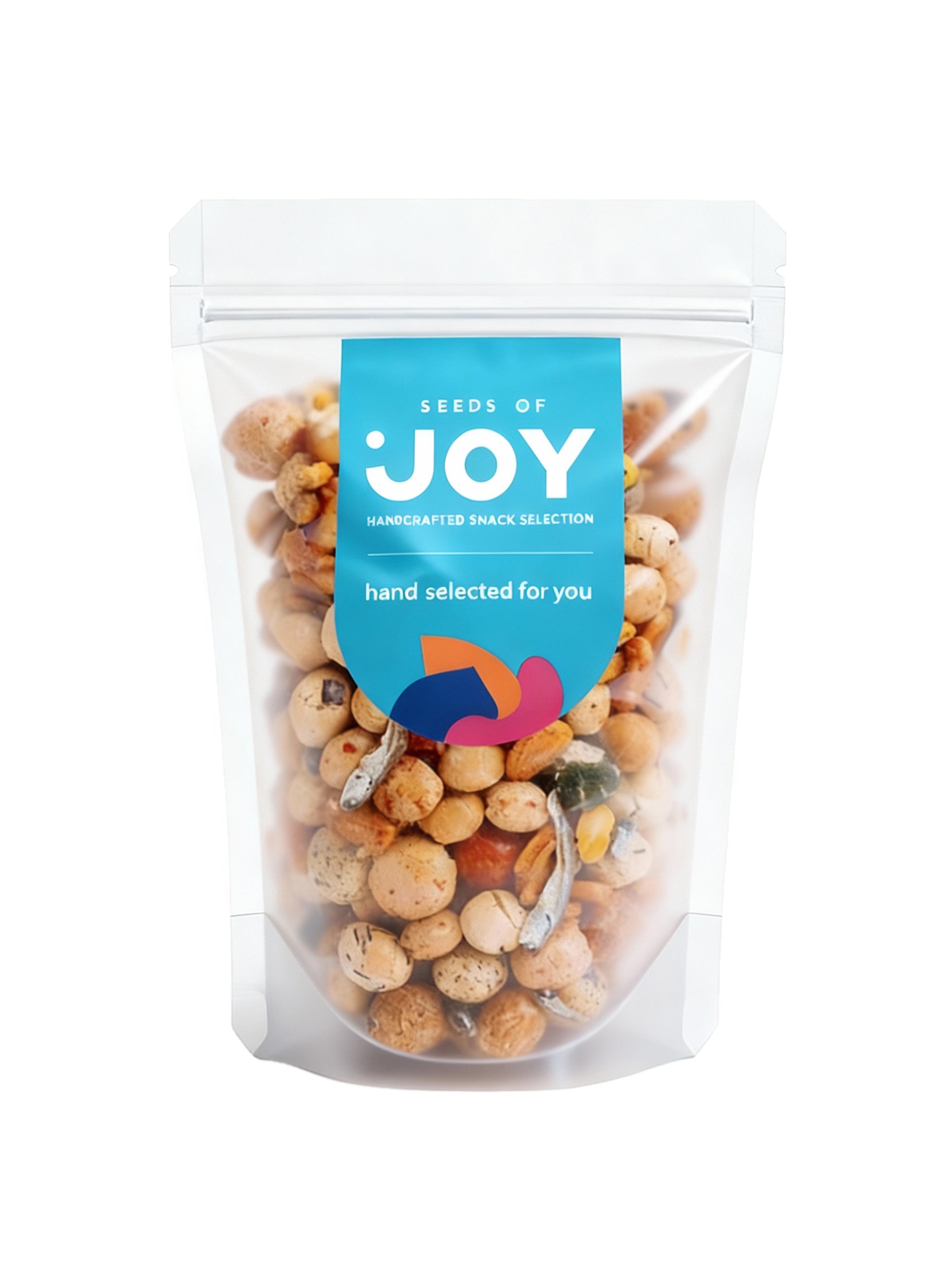 Seeds of Joy Adenishiki front packaging. Perfect for parties, sharing, or enjoying anytime you want a flavour-packed treat. Hand selected for you.