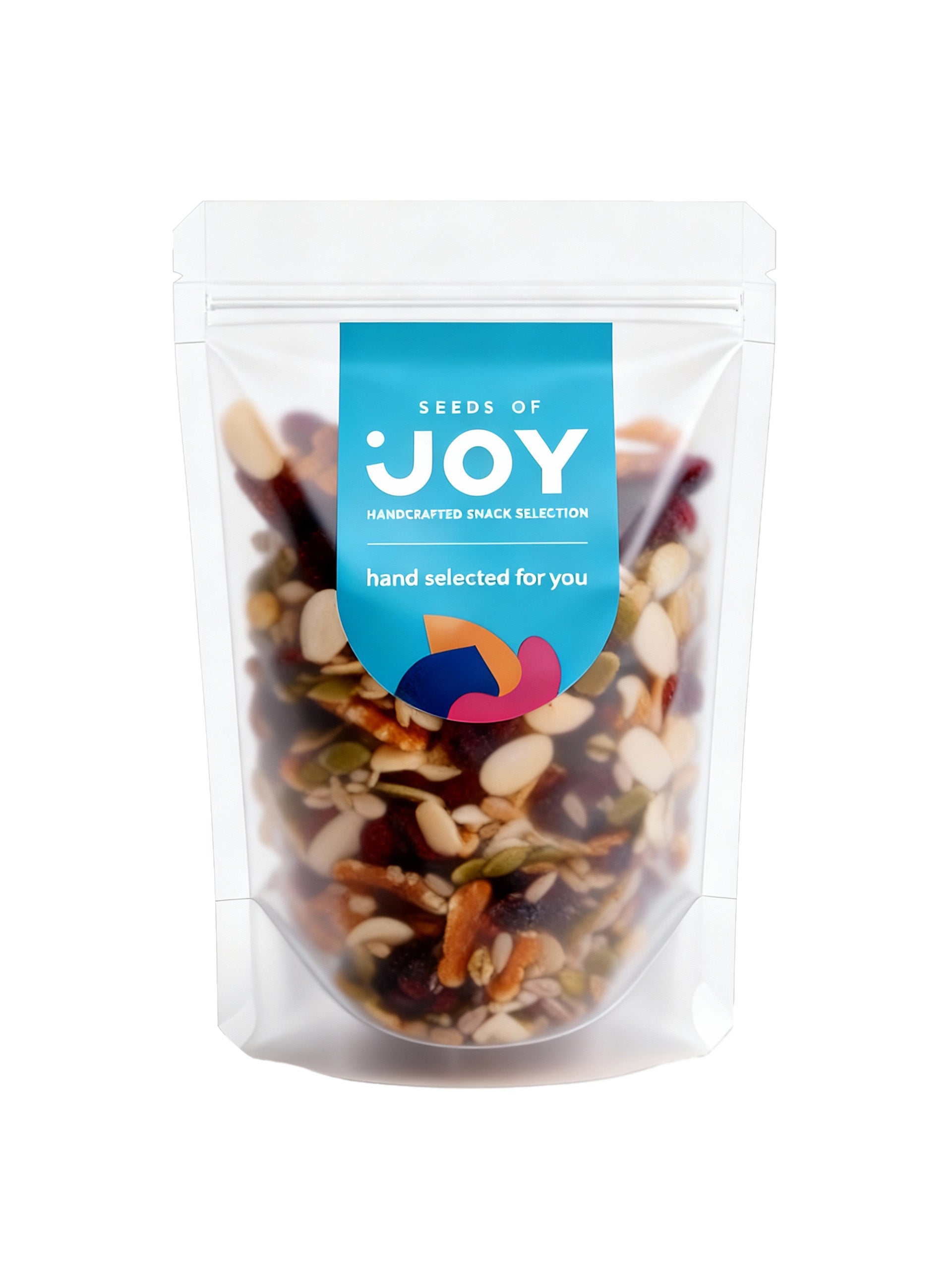 Seeds fo Joy Healthy Nuts Mix front packaging. Hand selected for you. Shop now in Singapore