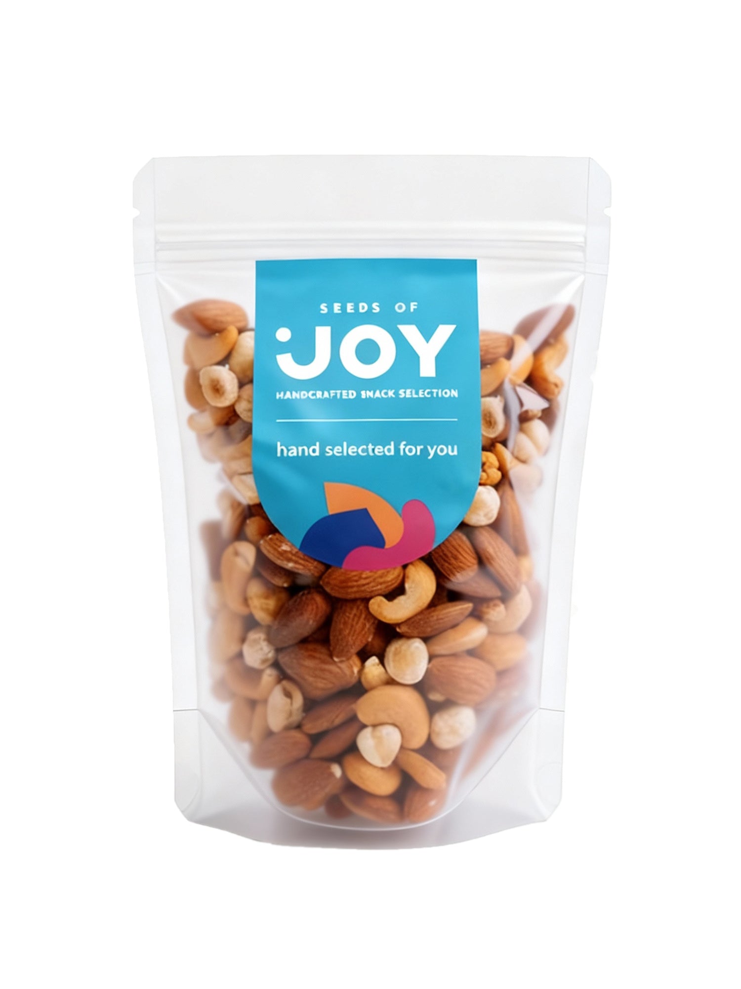 Seeds of Joy Trio of Crunch front packaging. Ideal for snacking, sharing, or adding texture to your favourite bowls and recipes. Hand selected for you.