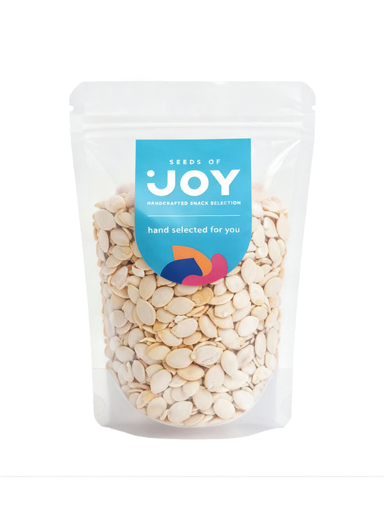 Seeds of Joy White Melon Seeds front packaging. Hand selected for you. Shop Now. Enjoy in Singapore